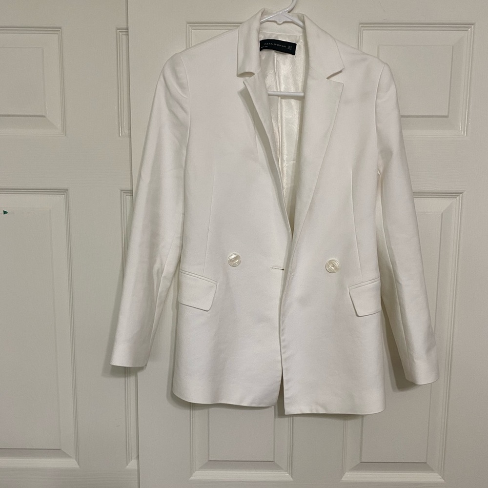 Zara womens white blazer